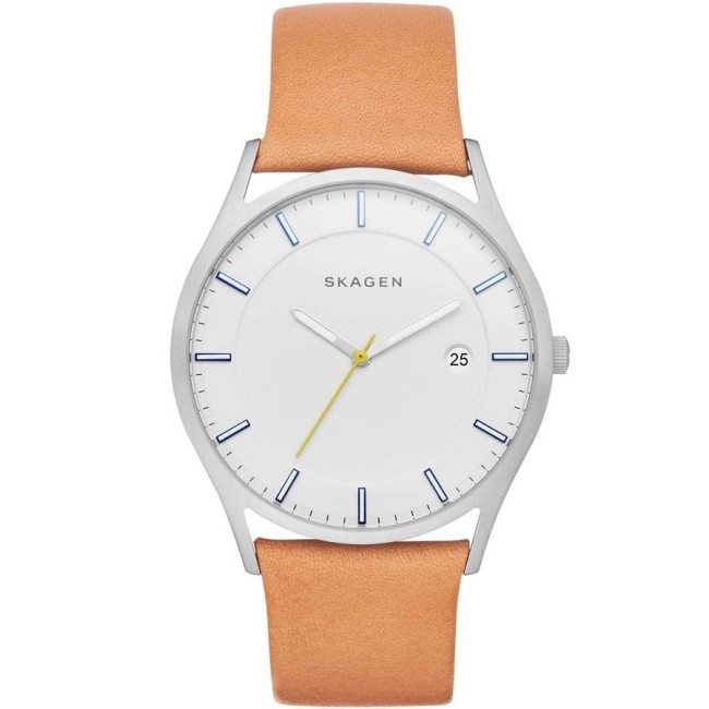 Orologio Skagen uomo solo tempo Holst in pelle