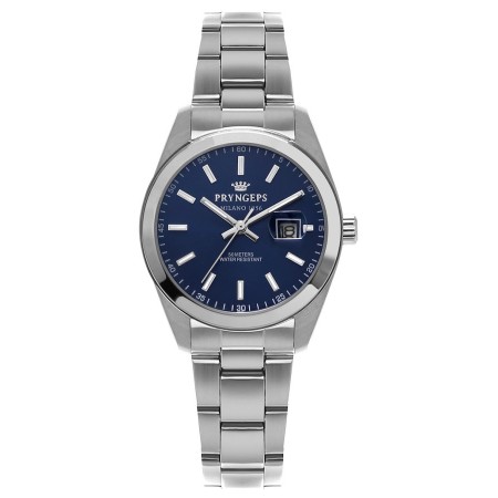 Pryngeps DateJust Damenuhr blaues Zifferblatt A1036