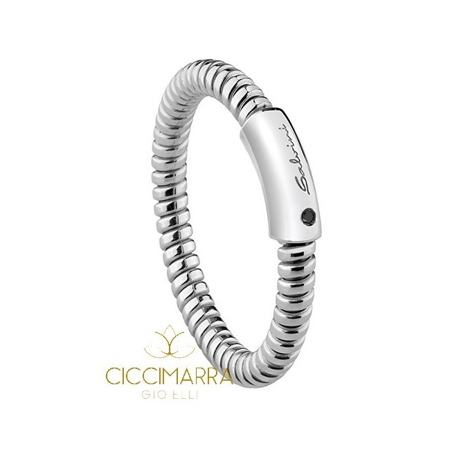 Salvini tube ring, Minimal Pop, in white gold - 20071742