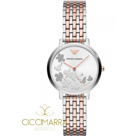 Emporio Armani watch, woman, bicolor flowers - AR11113