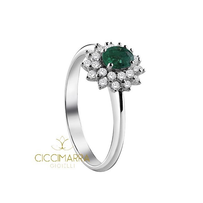 Salvini Celine ring, with Emerald and diamonds 20071244