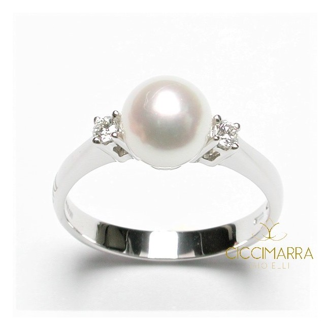 Salvini Ring, mit Akoya Perle und Diamanten - 20013252
