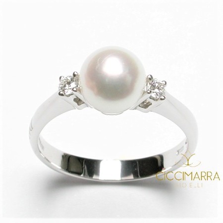 Salvini ring, with Akoya pearl and diamonds - 20013252