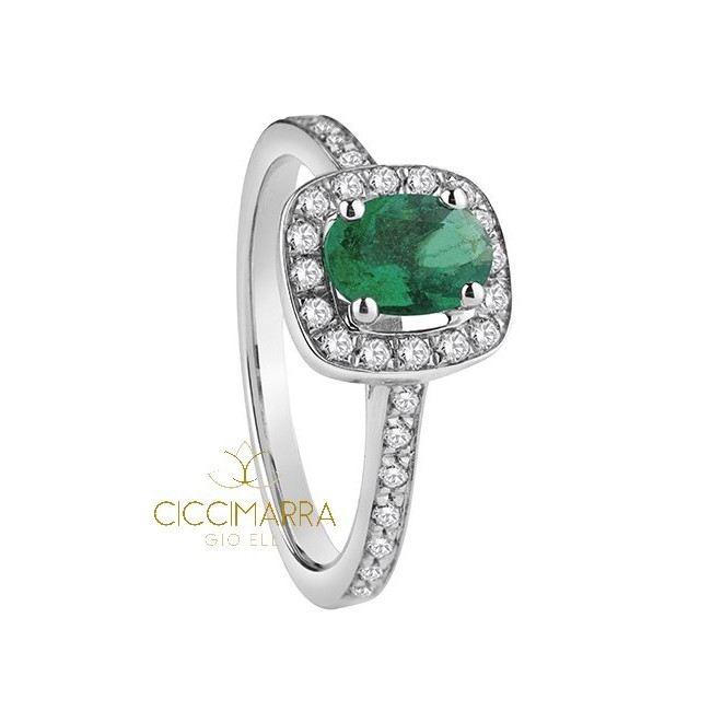 Salvini ring, Mediterranean with emerald and diamonds