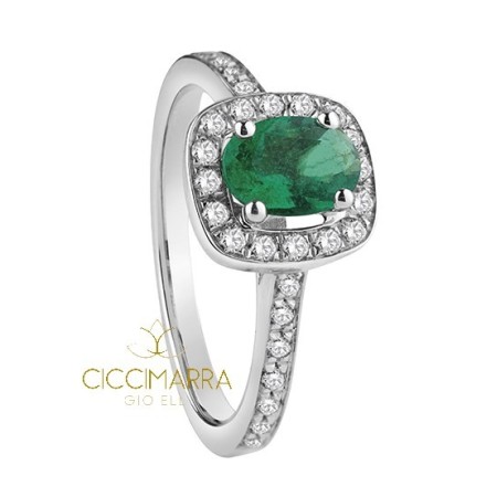 Anello Salvini Mediterranea con smeraldo e brillanti