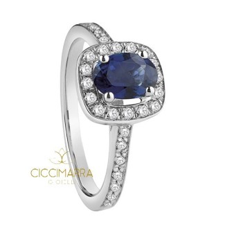 Anello Salvini Mediterranea con zaffiro e brillanti