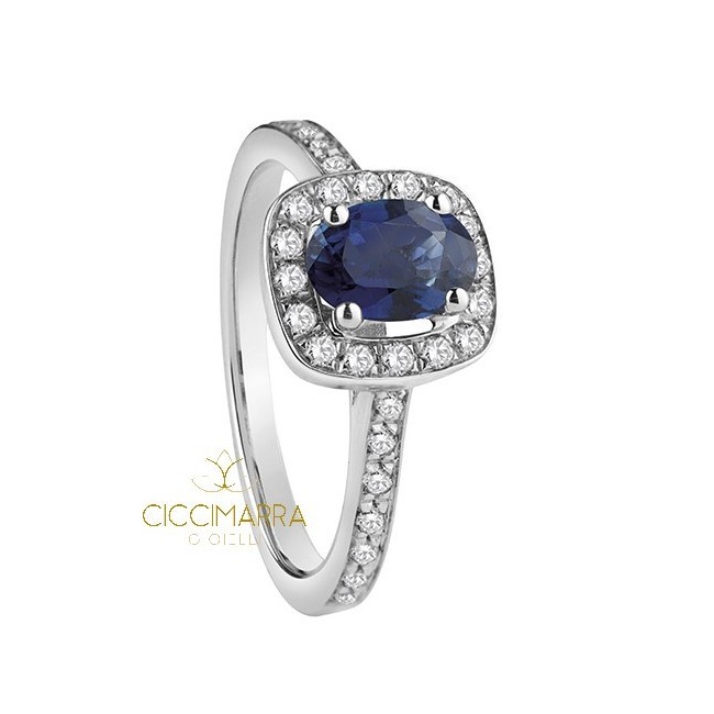 Anello Salvini Mediterranea con zaffiro e brillanti