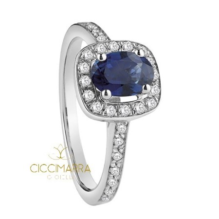 Anello Salvini Mediterranea con zaffiro e brillanti