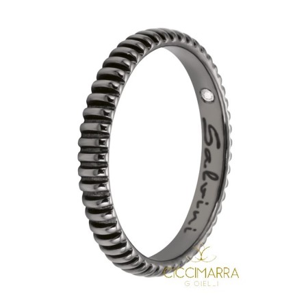 Anello Salvini My Light Bridal black con brillante - 20056106
