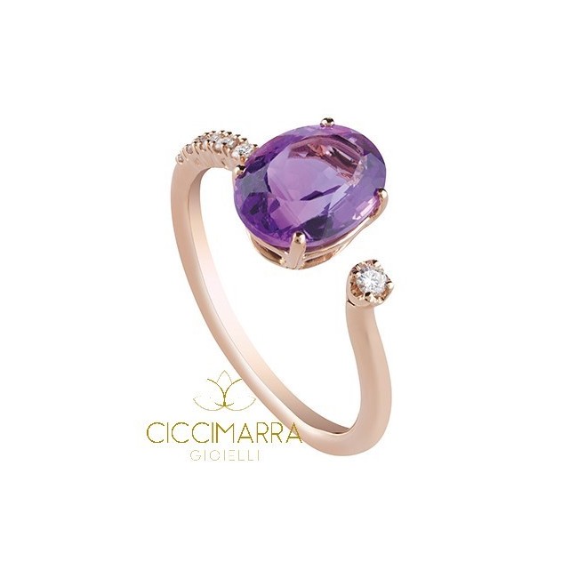 Anello Salvini Taormina con Ametista e Brillanti 20068871