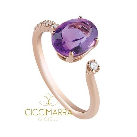 Anello Salvini Taormina con Ametista e Brillanti 20068871
