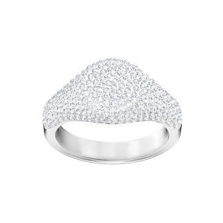 Swarovski Ring, Stein Signet, weiß versilbert - 5409179