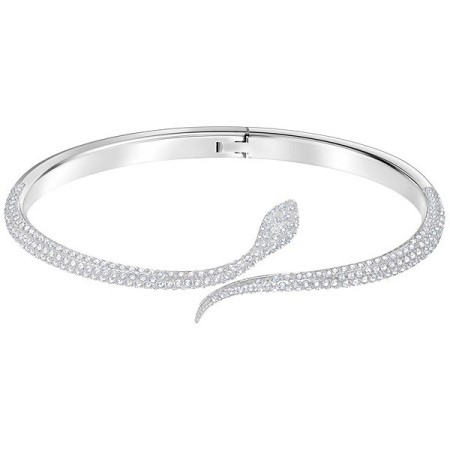 Swarovski bracciale rigido Leslie serpente bianco argentato - 5376338