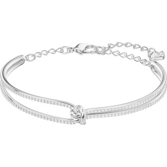 Swarovski bracciale semi rigido Lifelong nodo argento 5368552