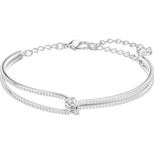 Swarovski bracciale semi rigido Lifelong nodo argento 5368552