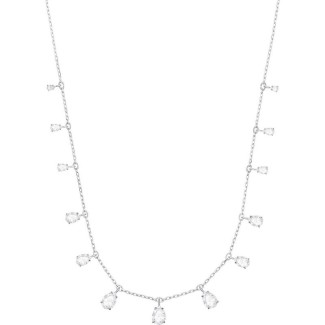 Swarovski Halskette, Attract Pear, mit Anhängern, versilbert - 5384371