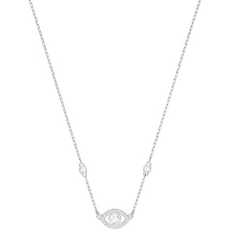 Swarovski collana Luckily Evil Eye occhio portafortuna argentata - 5368240