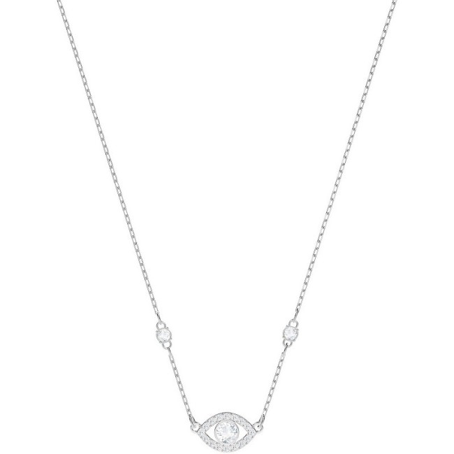 Swarovski collana Luckily Evil Eye occhio portafortuna argentata - 5368240