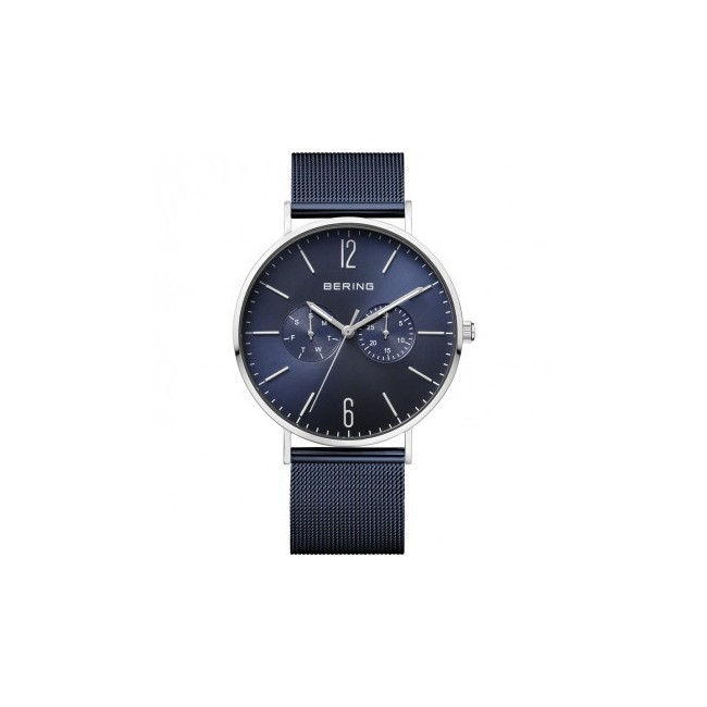 Orologio Bering uomo acciaio maglia milanese blu - 14240-307