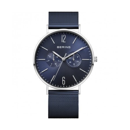 Orologio Bering uomo acciaio maglia milanese blu - 14240-307