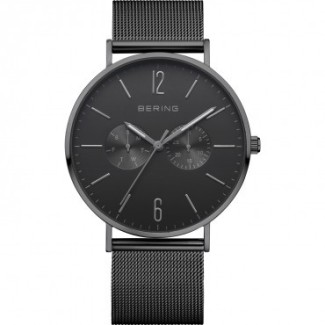 Bering Uhr, Mann, Stahl, Milanese Strickband, schwarz - 14240-222