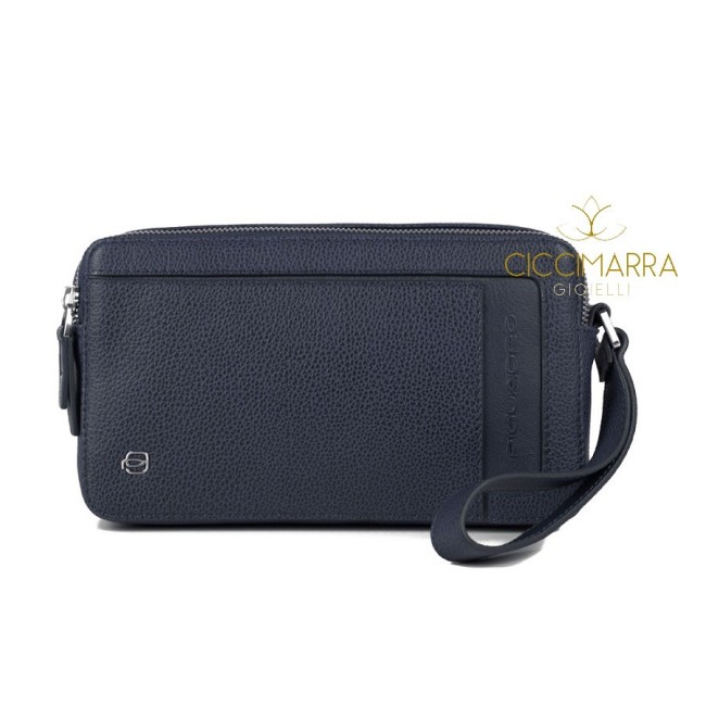 Pochette Piquadro Erse con polsiera blu - AC4221S95/BLU