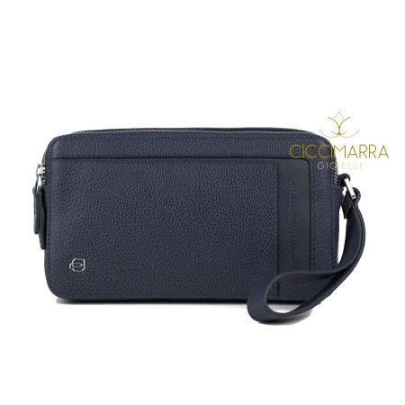 Pochette Piquadro Erse con polsiera blu - AC4221S95/BLU