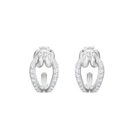 Swarovski hoop small earrings Lifelong  pavè with jaws - 5390814