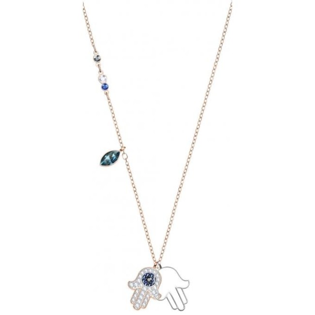 Swarovski Halskette Duo Hamsa Hand, Hand von Fatima Türkis - 5396882