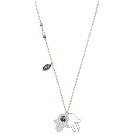 Swarovski  collana Duo Hamsa Hand, mano di Fatima turchese - 5396882