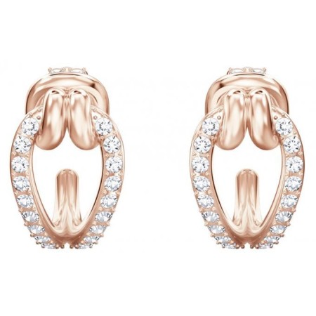 Swarovski orecchini cerchietto con pavè di cristalli rosè - 5392920