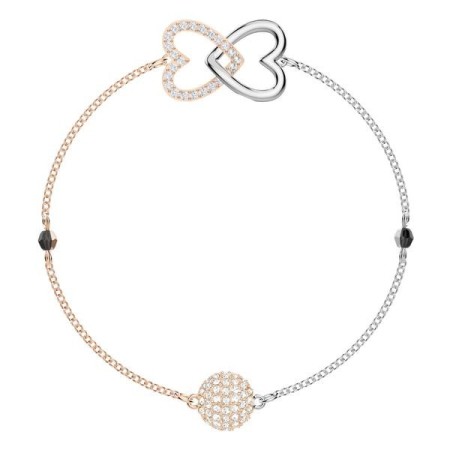 Swarovski Remix Forever, braided heart pavè mixed rosè