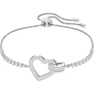 Swarovski, tennis bracelet, Lovely, white silvered heart 5380704