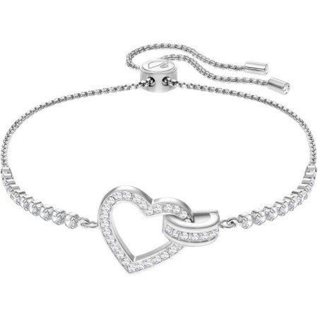 Swarovski bracciale tennis Lovely cuore bianco argentato 5380704