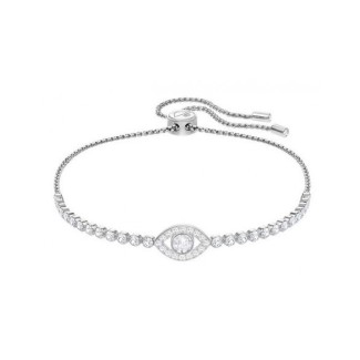 Swarovski bracciale tennis Subtle Evil Eye occhio bianco argentato