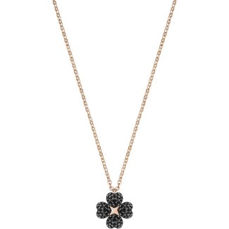 Swarovski collana Latisha Flower, quadrifoglio nero - 5420246
