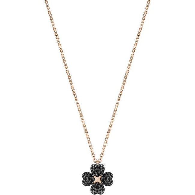 Swarovski necklace Latisha Flower , black cloverleaf - 5420246