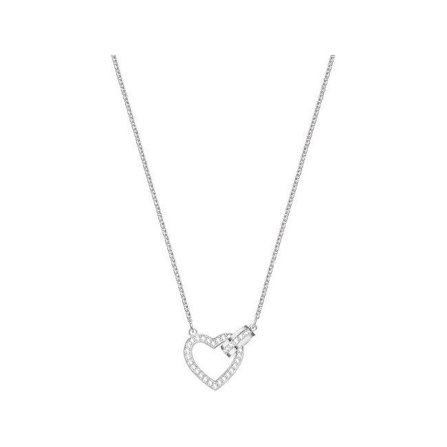 Swarovski necklace Lovely silvered heart - 5380703