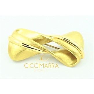 Vendorafa Kugel Brosche, in Gold und braunen Diamanten