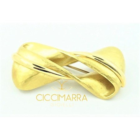 Spilla Vendorafa a sfera in oro e diamanti brown