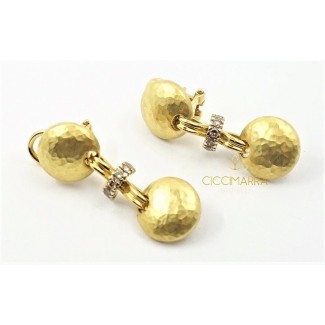 Vendorafa Anhänger Ohrringe in Gold mit Diamanten