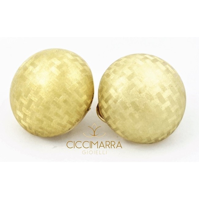 Vendorafa Ohrringe, Halbkugel in Gelb Satin Gold