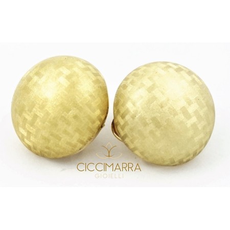 Vendorafa Ohrringe, Halbkugel in Gelb Satin Gold