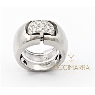 Vendorafa band ring in white gold and diamonds KA0622