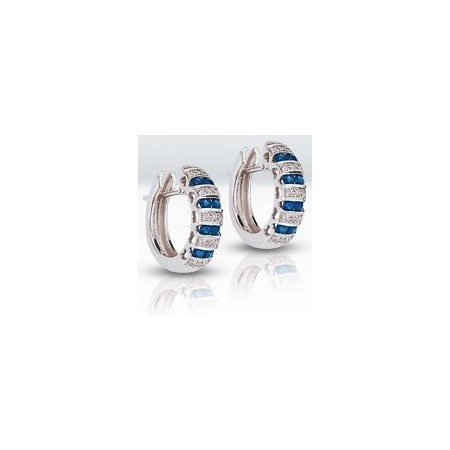 Earrings with brilliants and sapphires-3407400