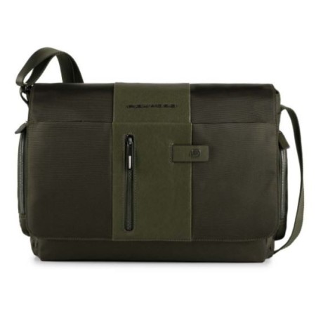 Piquadro Messenger computer case and iPad holder CONNEQU Brief green