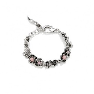 Wildes Rose G.Raspini Armband in Silber und mittelpinkem Opal