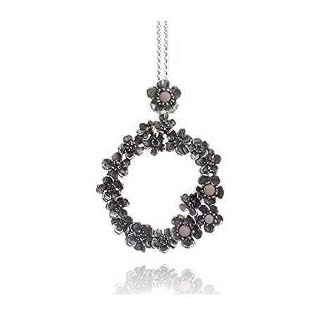 Collana Wild rose pendente G.Raspini in argento ed opale rosa