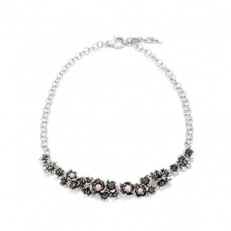 Collier Wild rose klein G.Raspini silber und pink opal - 10106