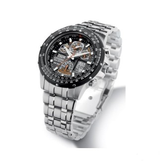 Radio controlled clock in titanium-JY0080-62E